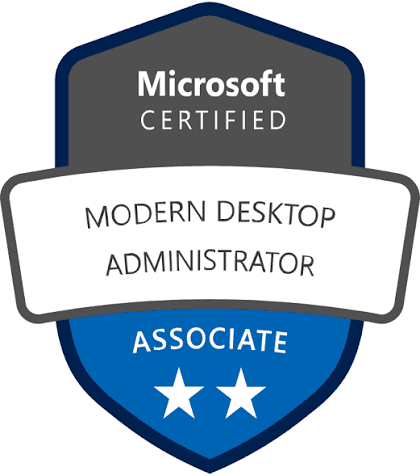 Microsoft Certified Modern Desktop Administrator Associate badge