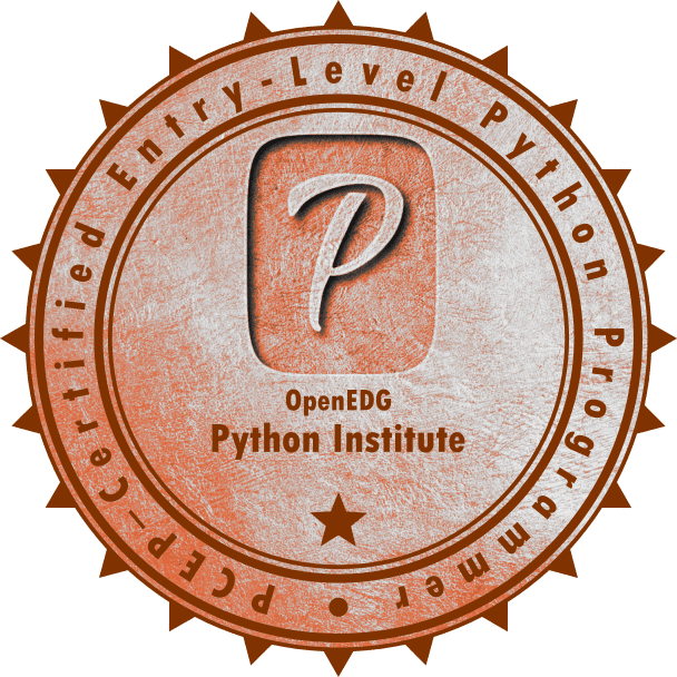 PCEP Certified Entry Level Python Programmer badge