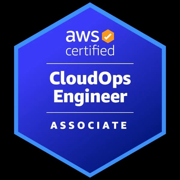 AWS Certified CloudOps Engineer Associate badge