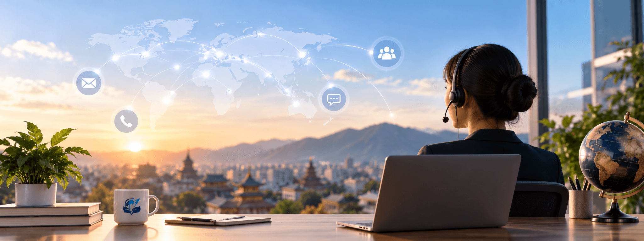 Global Skill Forge support specialist assisting customers worldwide
